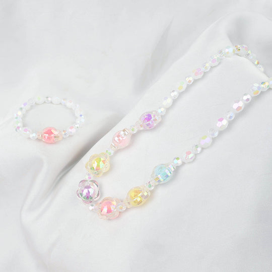 GIRLS CHARM BEADED NECKLACE & BRACELET