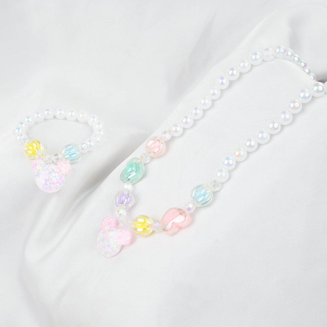 GIRLS CHARM BEADED NECKLACE & BRACELET