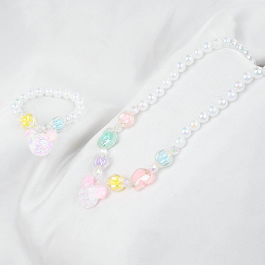 GIRLS CHARM BEADED NECKLACE & BRACELET