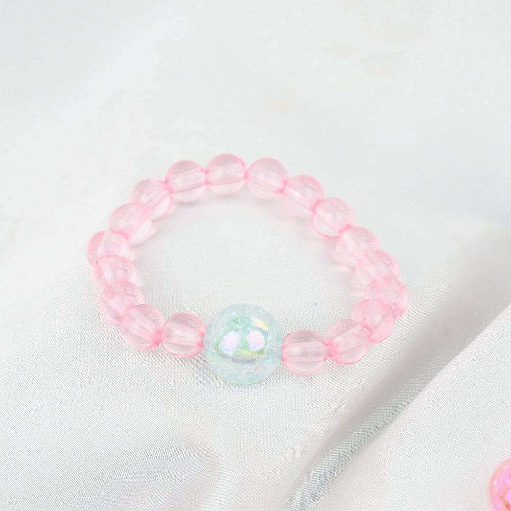 GIRLS CHARM BEADED NECKLACE & BRACELET