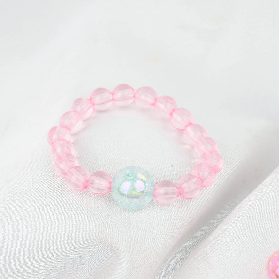 GIRLS CHARM BEADED NECKLACE & BRACELET