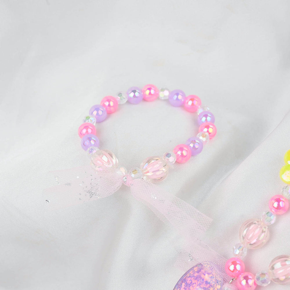 GIRLS CHARM BEADED NECKLACE & BRACELET