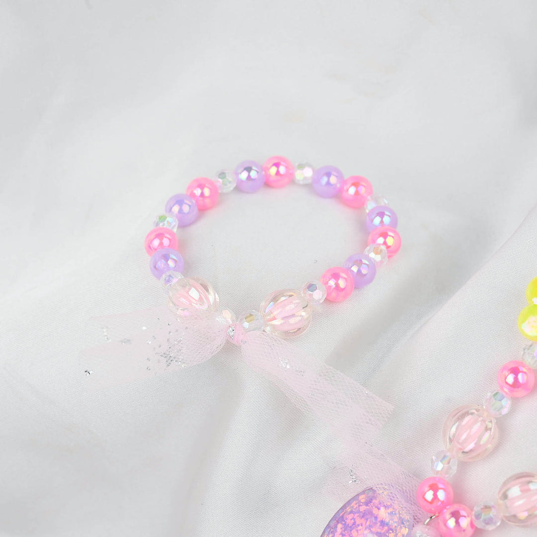GIRLS CHARM BEADED NECKLACE & BRACELET