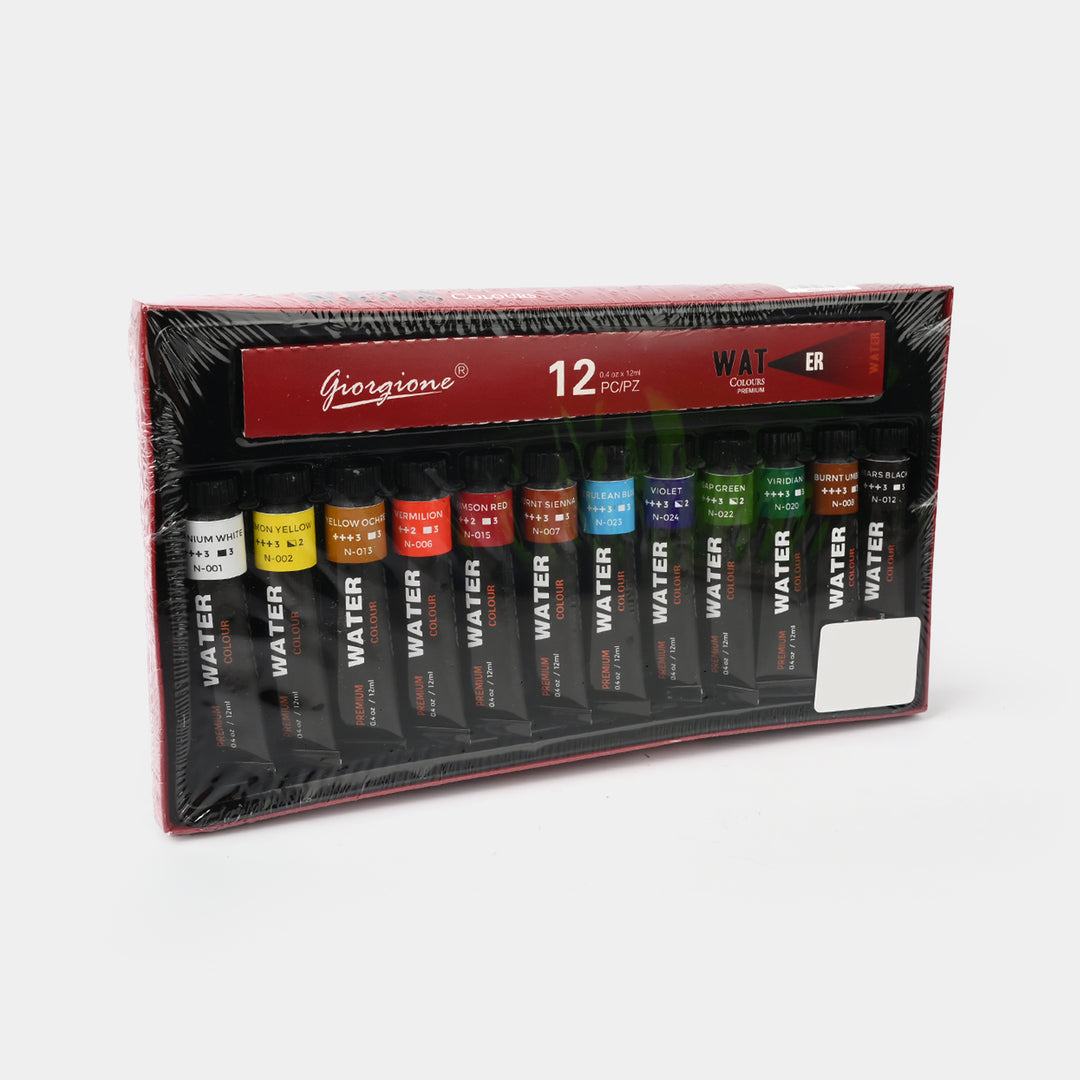 Watercolor Paint Set | 12 Colors (12ml Tubes)