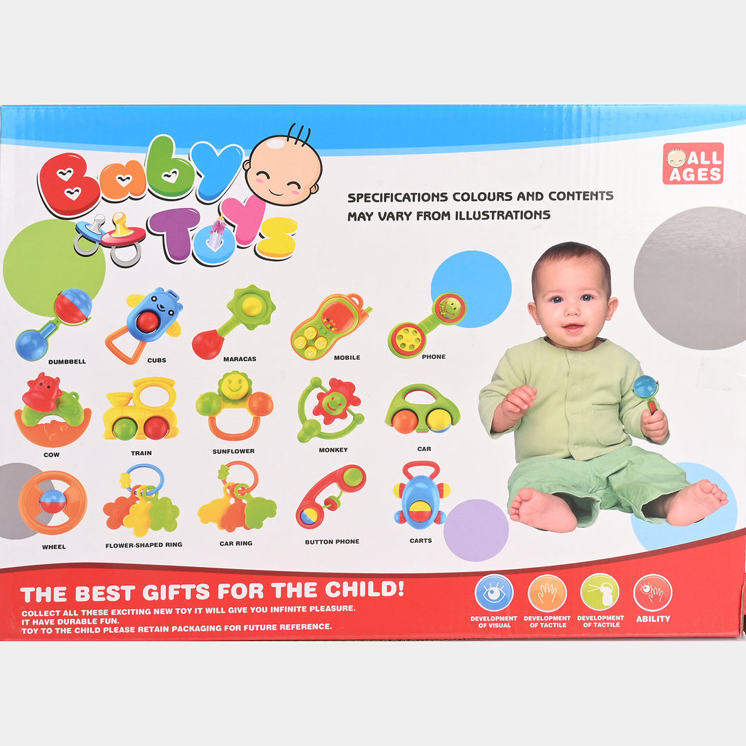 Infant Rattle and Teether Toy Set