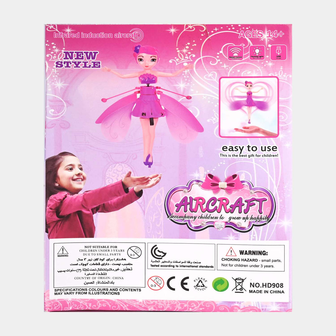 AIRCRAFT FLYING DOLL FOR KIDS - PURPLE