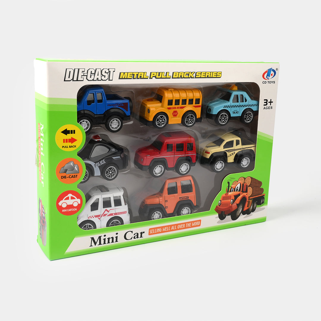 Mini Alloy Pullback 8Pcs Set for Kids