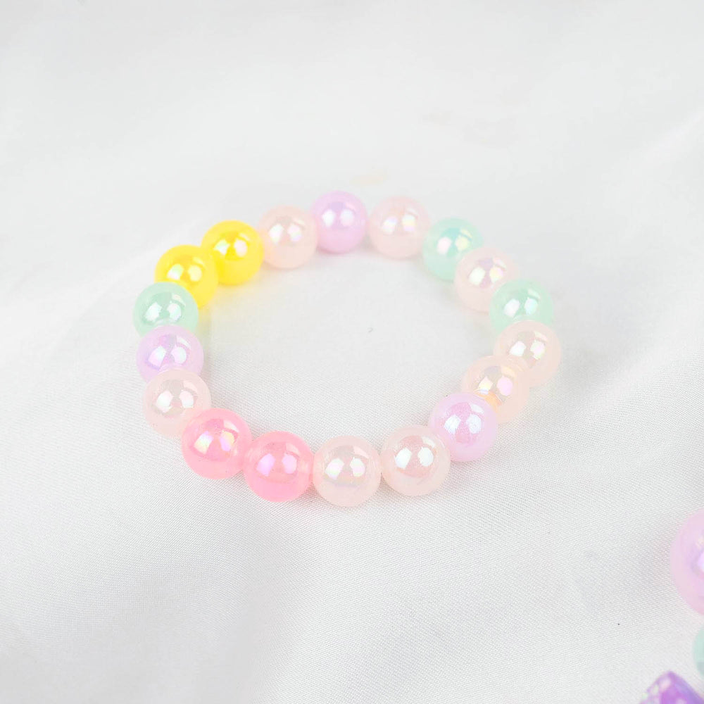 GIRLS CHARM BEADED NECKLACE & BRACELET