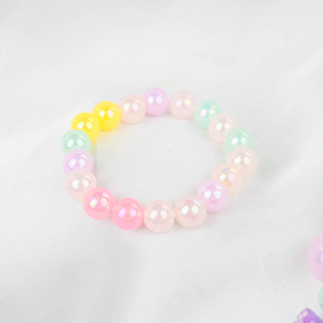 GIRLS CHARM BEADED NECKLACE & BRACELET