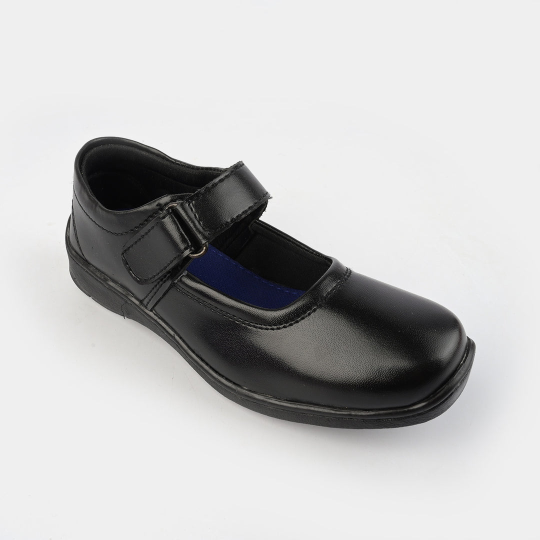 Girls School Shoes TS-11A-BLACK