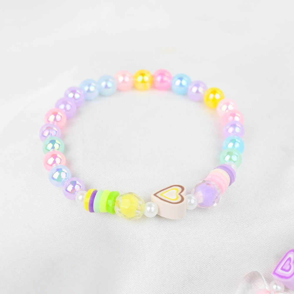 GIRLS CHARM BEADED NECKLACE & BRACELET