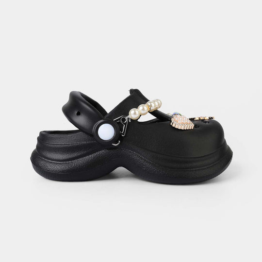 Girls Clogs 1029-BLACK