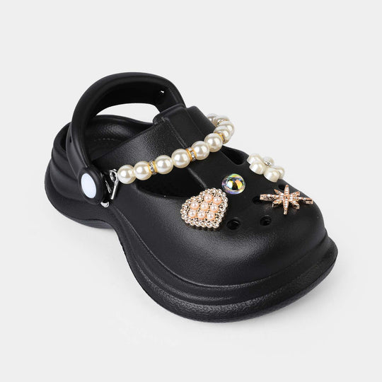 Girls Clogs 1029-BLACK