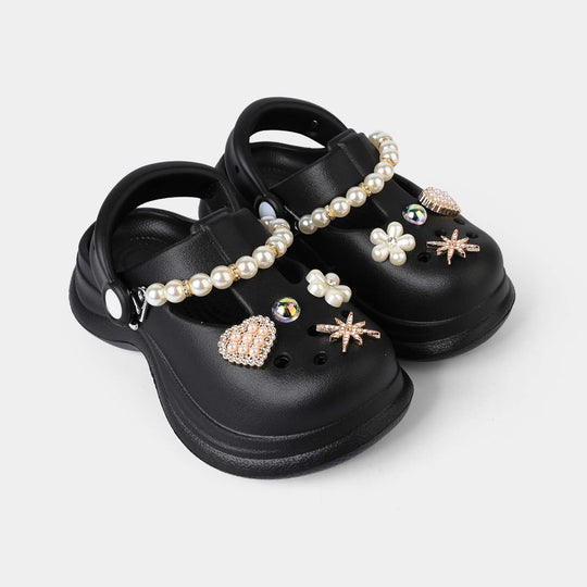 Girls Clogs 1029-BLACK