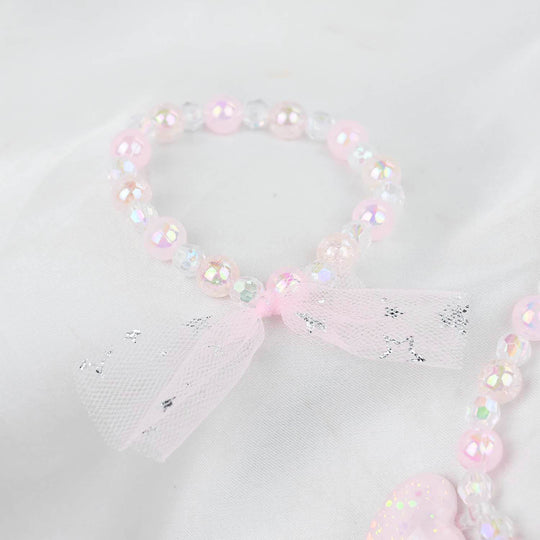 GIRLS CHARM BEADED NECKLACE & BRACELET