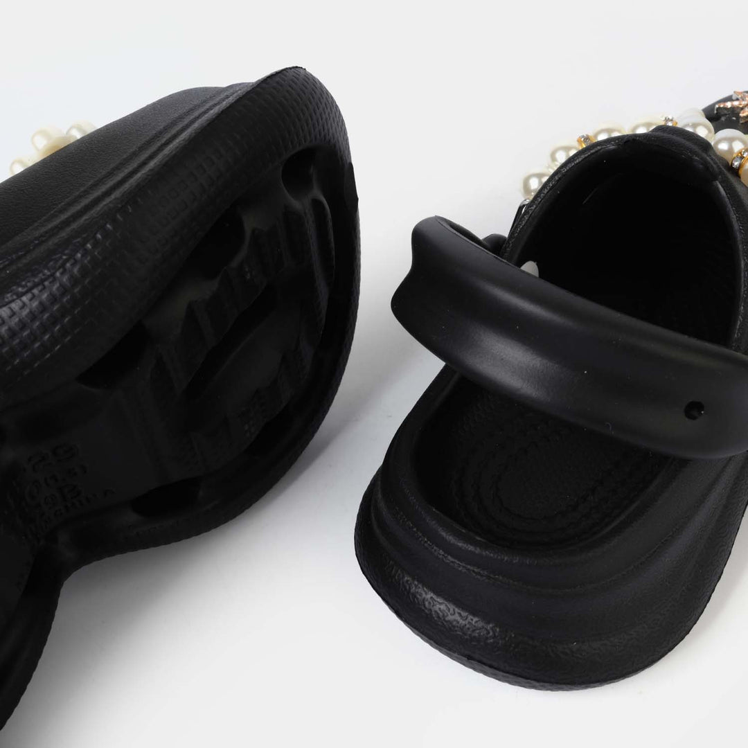 Girls Clogs 1029-BLACK