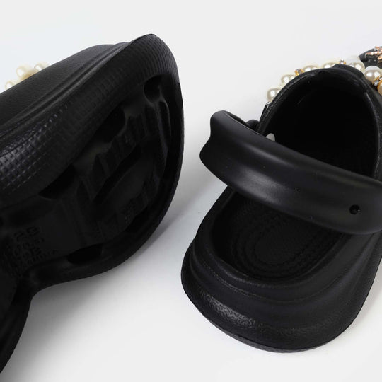 Girls Clogs 1029-BLACK