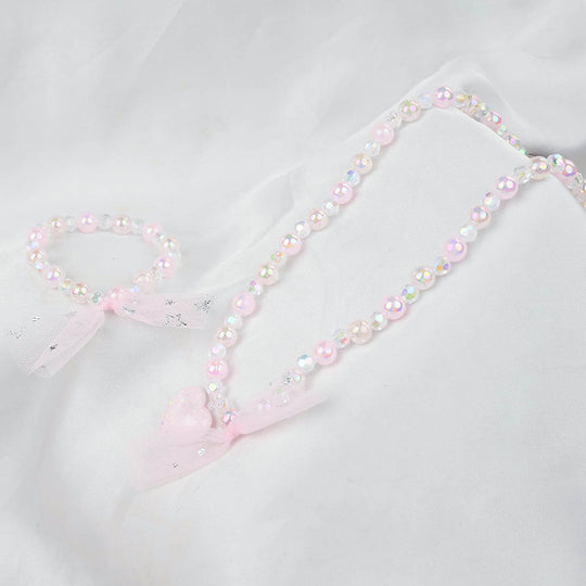 GIRLS CHARM BEADED NECKLACE & BRACELET