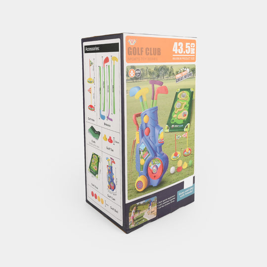 Kids Golf Club Set with Wheeled Caddy