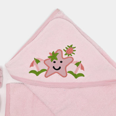 Baby Hooded Bath Towel + 4PCS Face Towel Set | 5Pcs