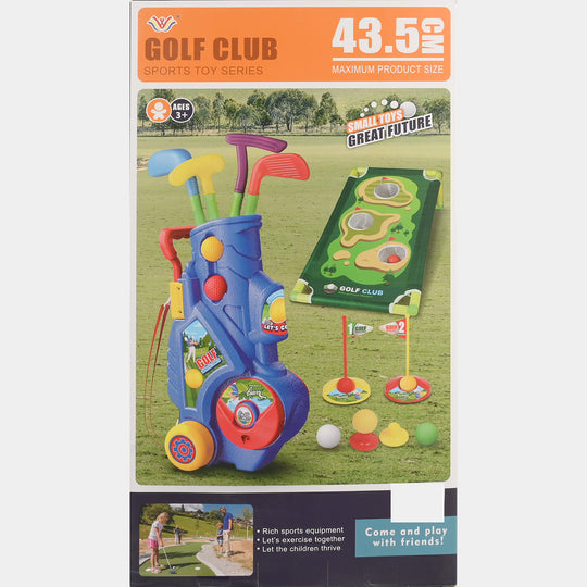 Kids Golf Club Set with Wheeled Caddy