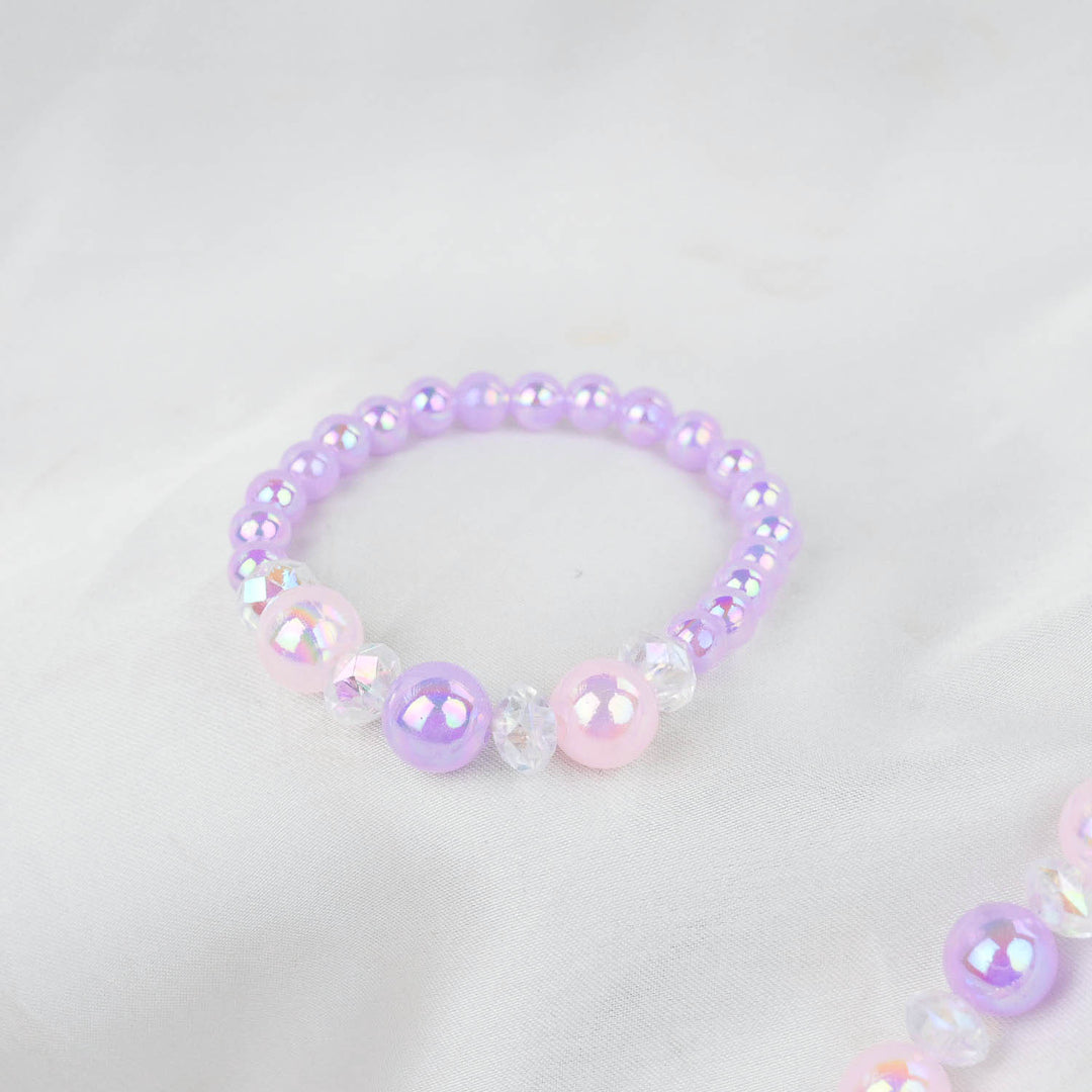 GIRLS CHARM BEADED NECKLACE & BRACELET