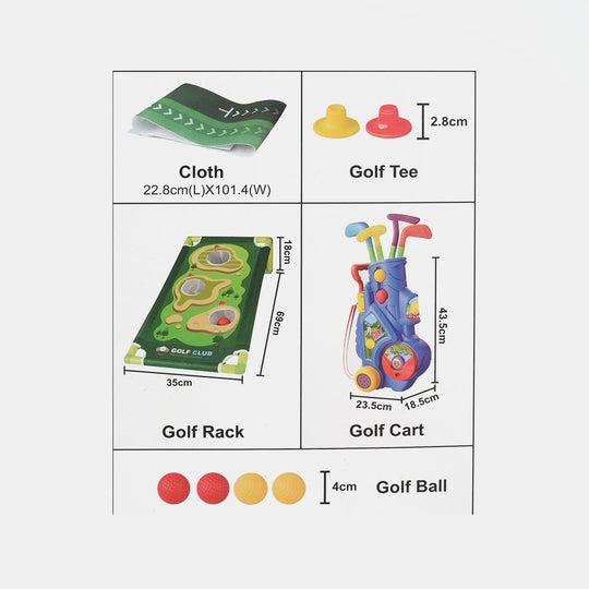 Kids Golf Club Set with Wheeled Caddy