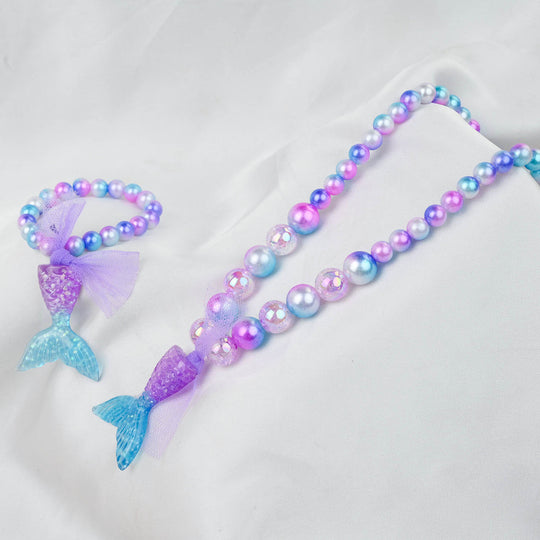 GIRLS CHARM BEADED NECKLACE & BRACELET