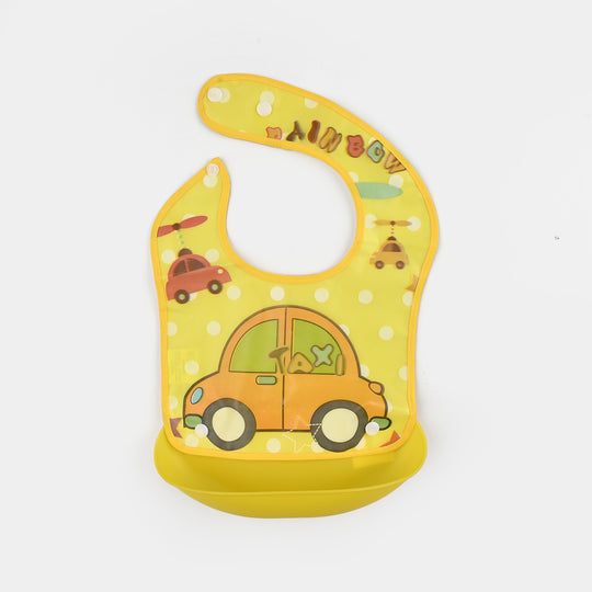 PLASTIC BIB WITH HOLDER FOR BABIES