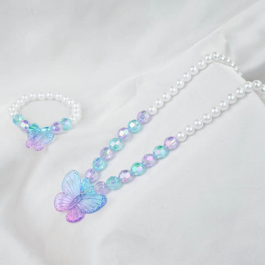 GIRLS CHARM BEADED NECKLACE & BRACELET
