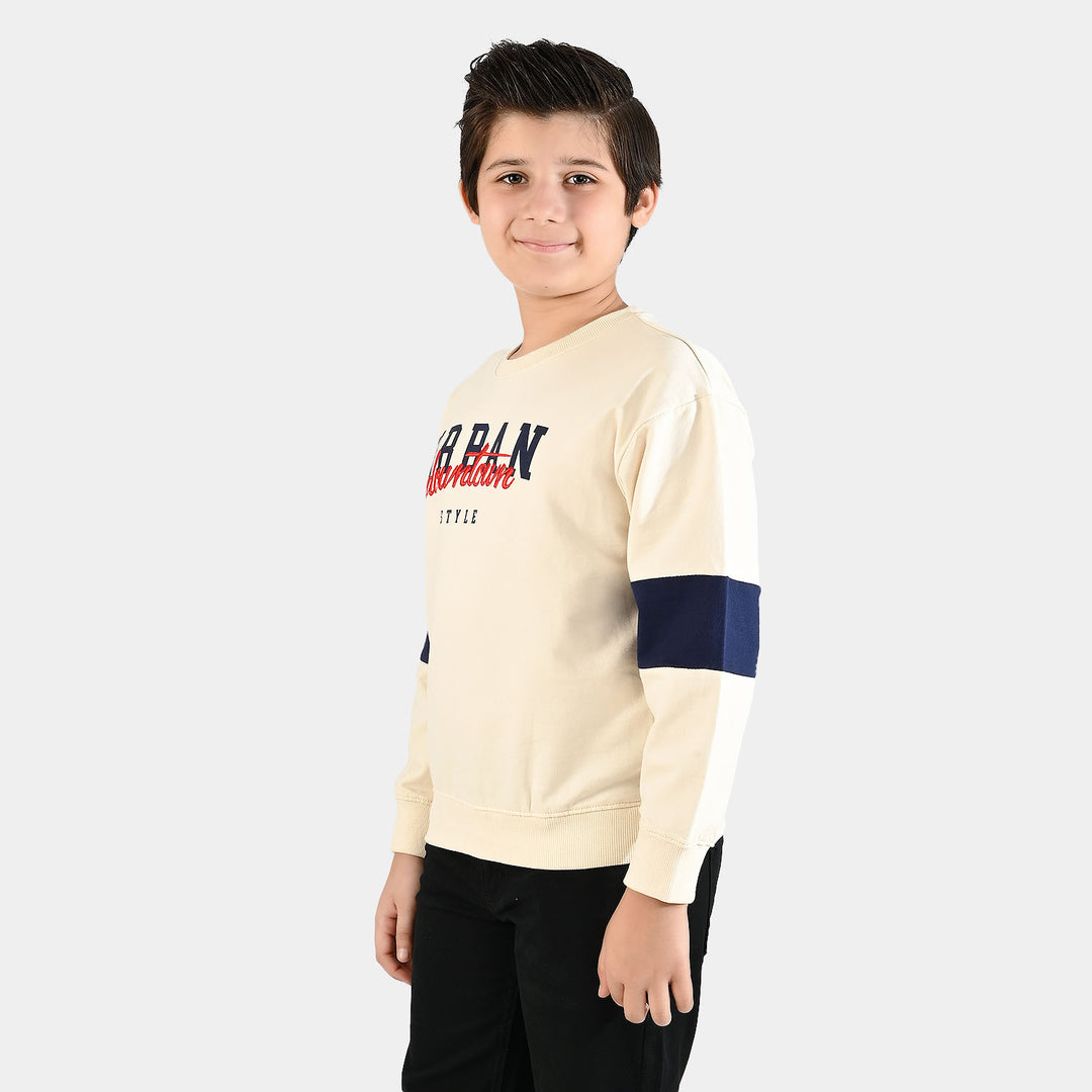 Boys Jersey/Terry Sweatshirt (Urban) - Off-white