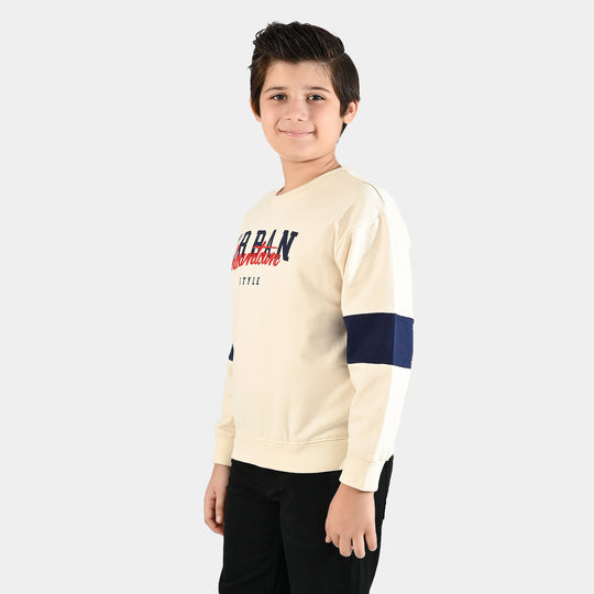 Boys Jersey/Terry Sweatshirt (Urban) - Off-white