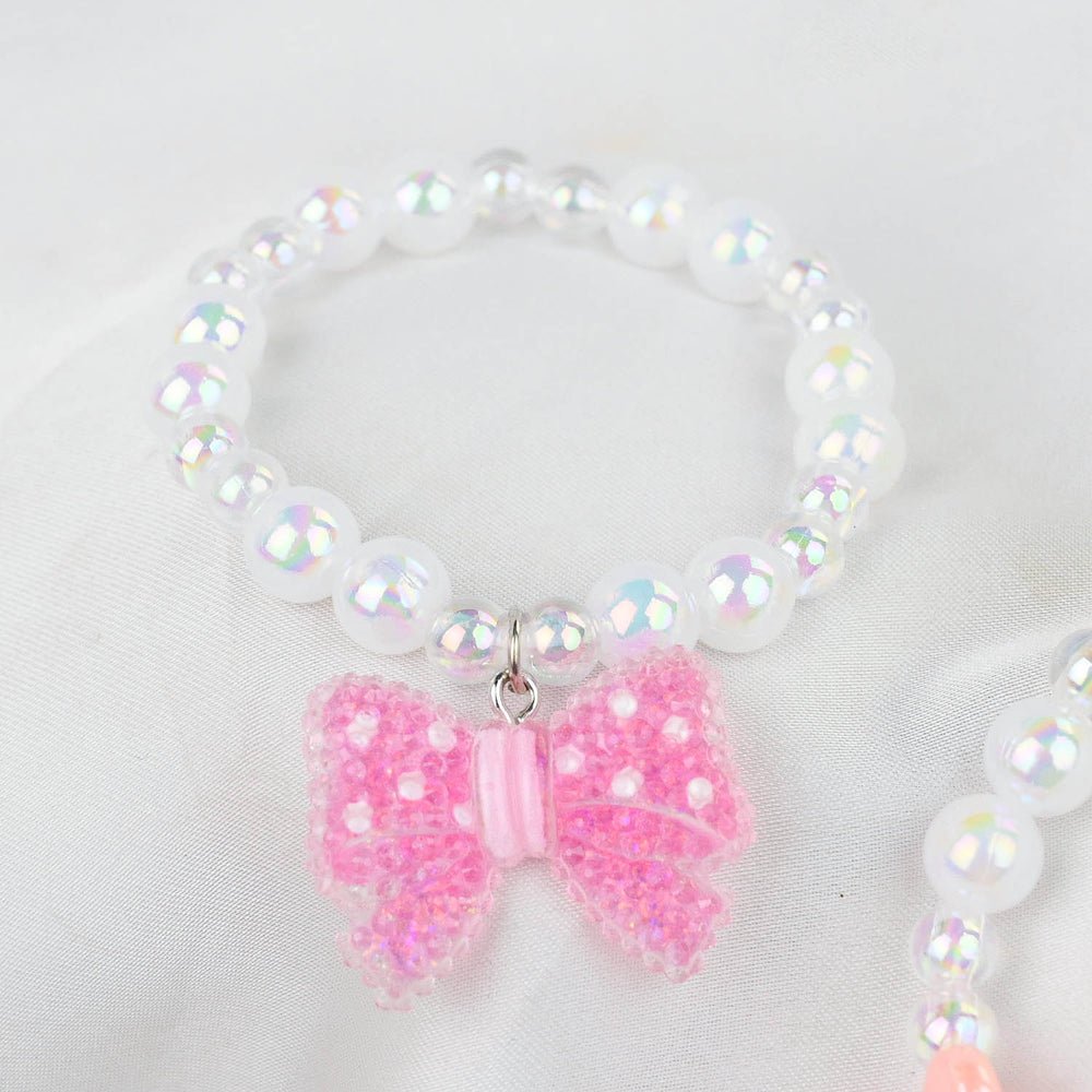 GIRLS CHARM BEADED NECKLACE & BRACELET
