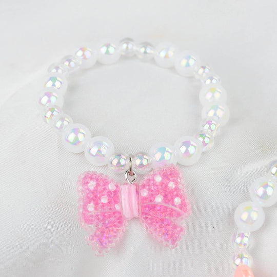 GIRLS CHARM BEADED NECKLACE & BRACELET