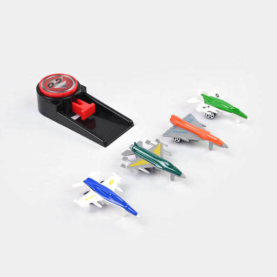 Fighters Launcher Die-Cast Metal Toy Plane Set