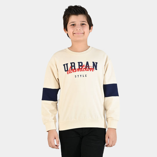 Boys Jersey/Terry Sweatshirt (Urban) - Off-white