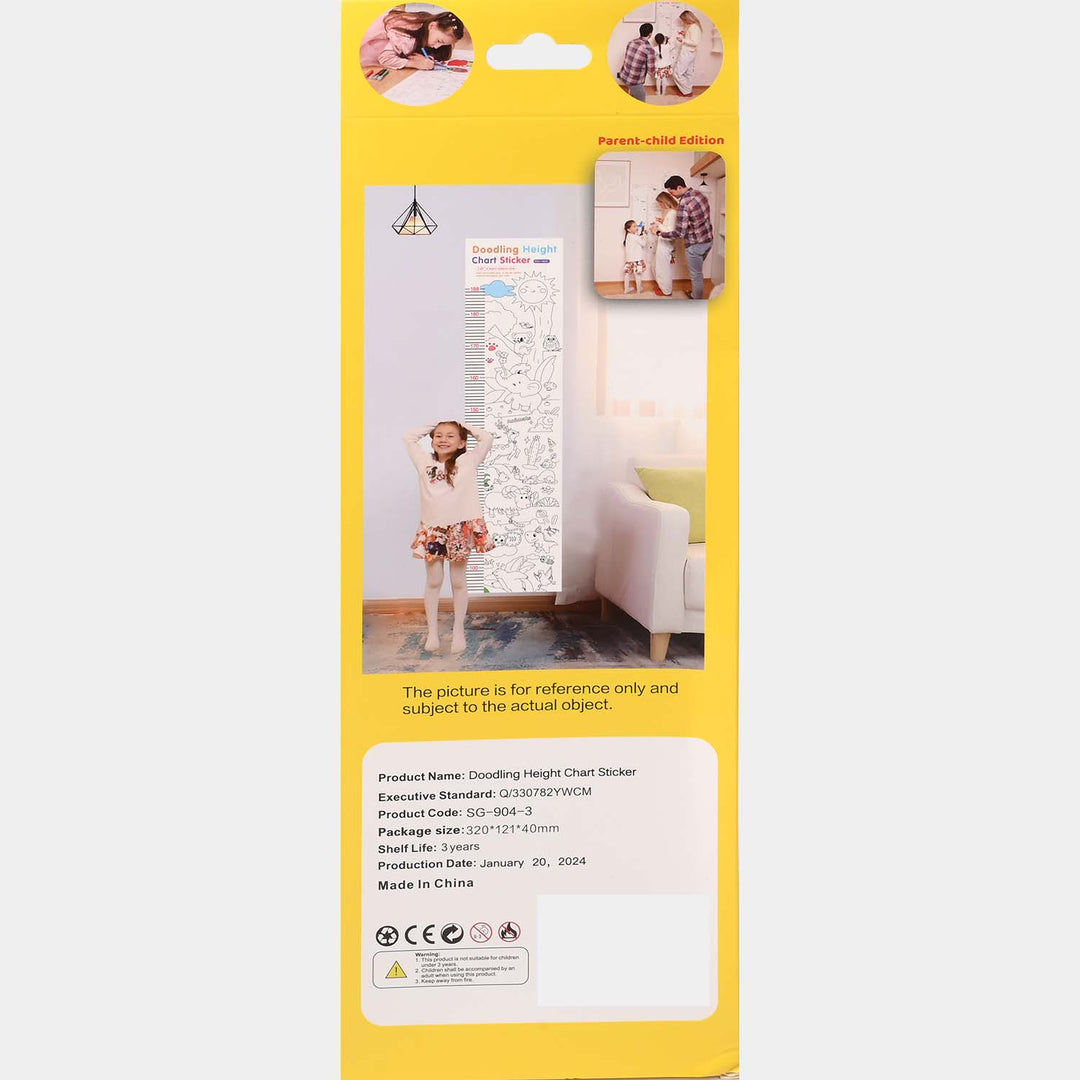 DIY Doodling Height Chart Sticker For Kids