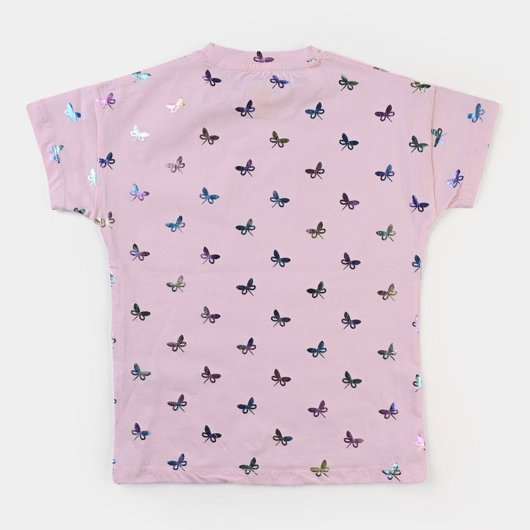 Girls Cotton Jersey T-Shirt Butterflies