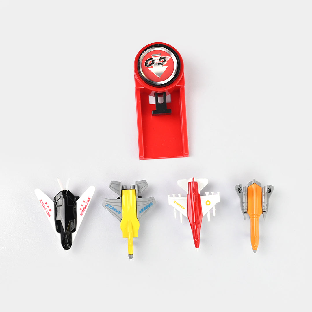 Fighters Launcher Die-Cast Metal Toy Plane Set