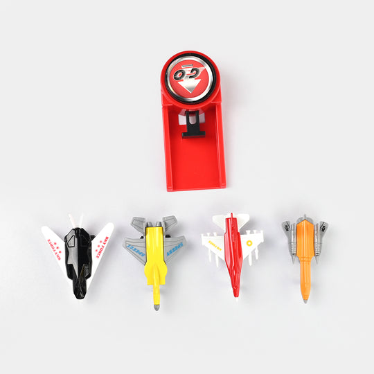 Fighters Launcher Die-Cast Metal Toy Plane Set