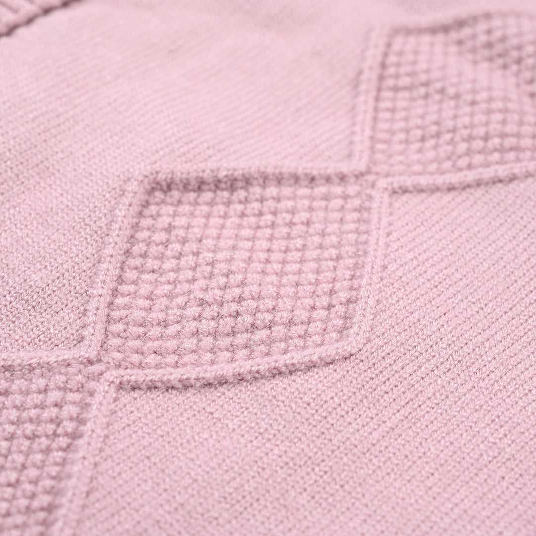 Infant Girls Acrylic Romper-Textured Triangle