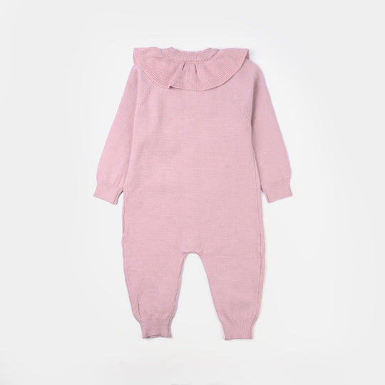 Infant Girls Acrylic Romper-Textured Triangle