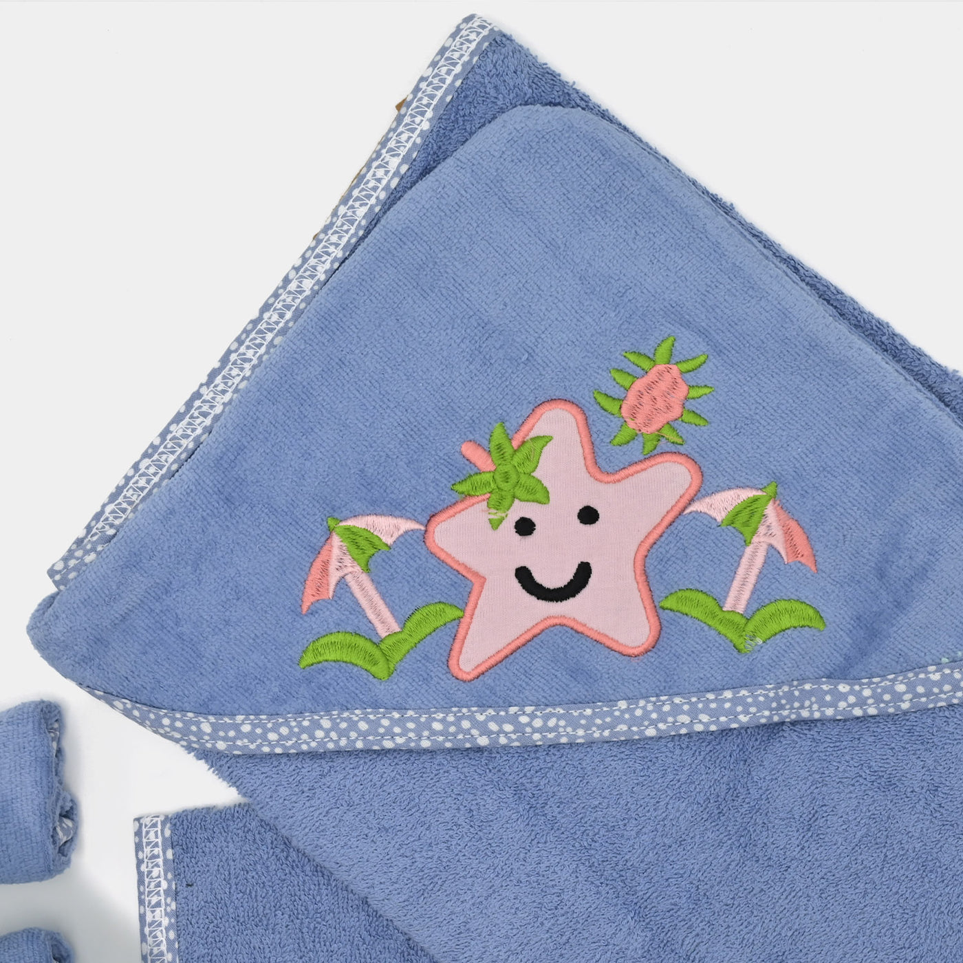 Baby Hooded Bath Towel + 4PCS Face Towel Set | 5Pcs