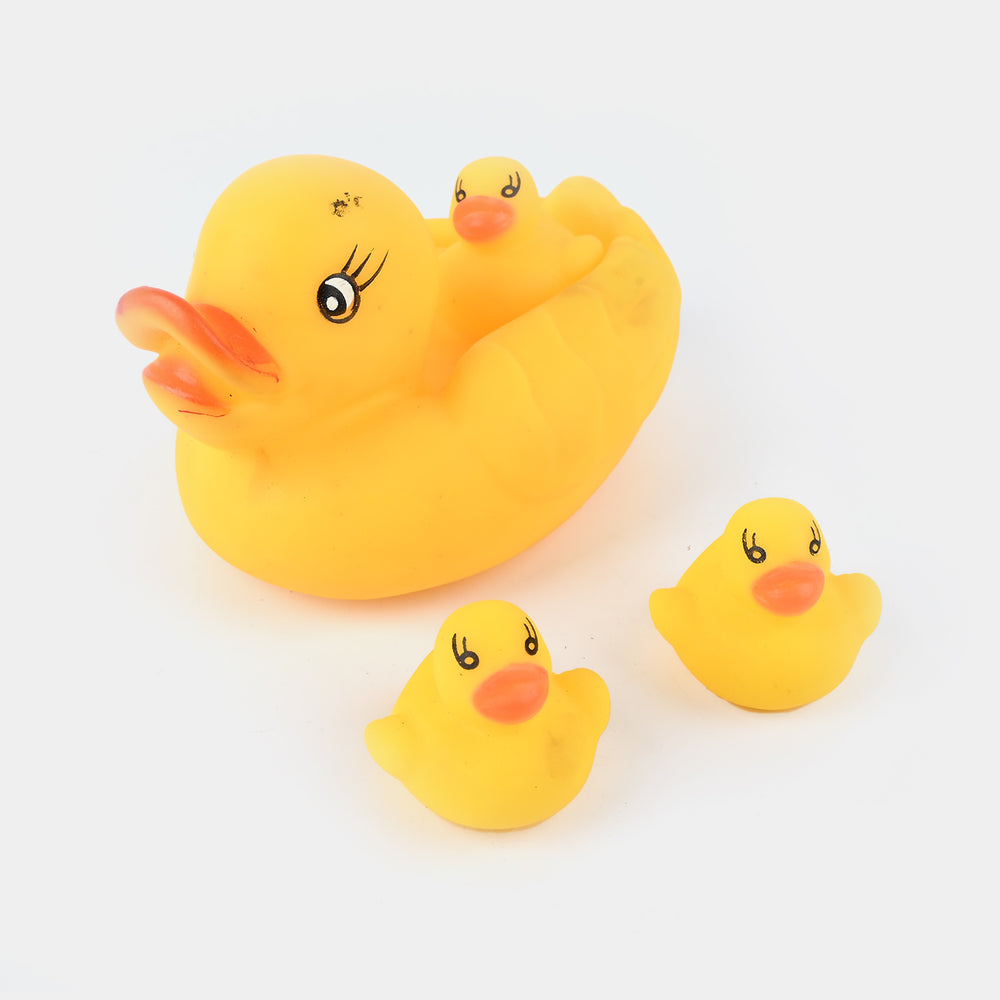 Rubber Soft Duck Bath Toys With Sound | 4PCs