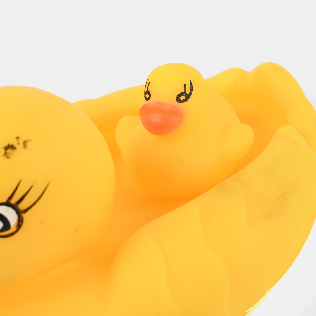 Rubber Soft Duck Bath Toys With Sound | 4PCs