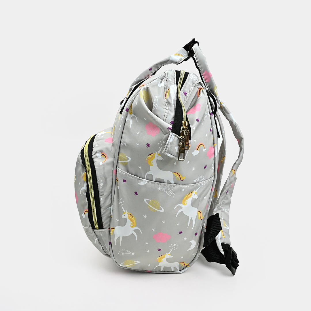 BABY CARE MOTHER BAG PACK | GRAY - 1028