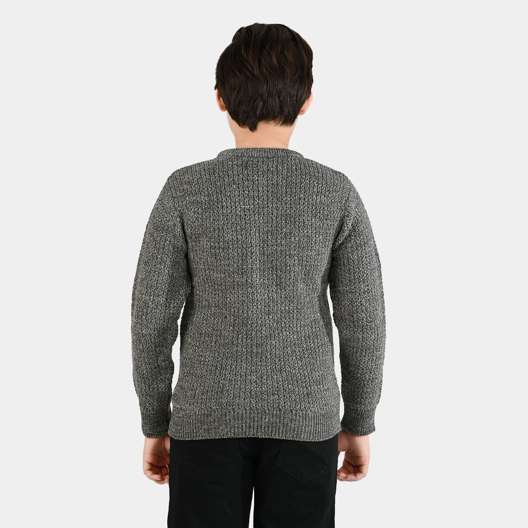 Boys Acrylic Sweater-Rules-GREY