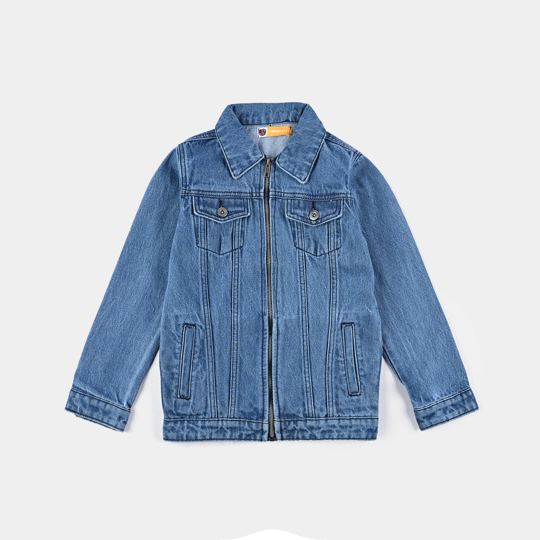 Boys Denim rigid Basic Jacket-Ice Blue Price in Pakistan Bachaa