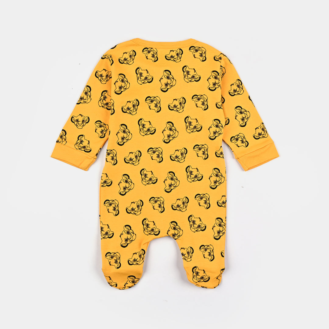 Infant Boys Cotton Interlock Knitted Romper Lion King-Citrus