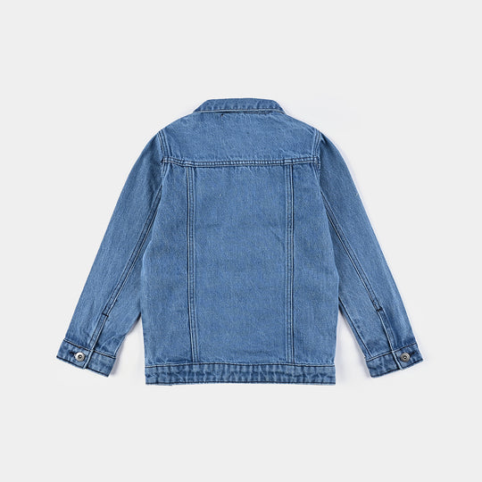 Boys Denim rigid Basic Jacket-Blue